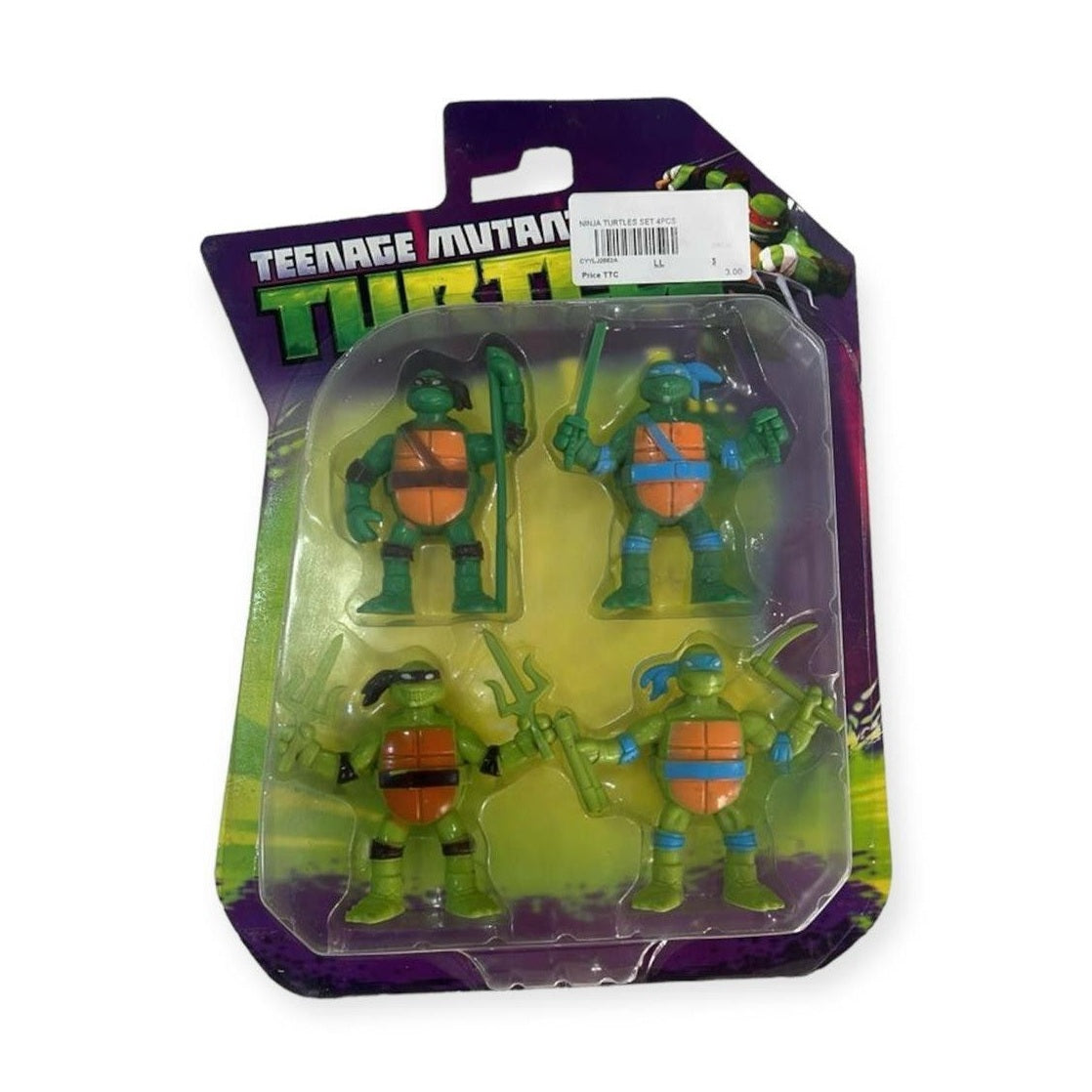 Turtle Ninja Pack of 4 by Playmates Toys