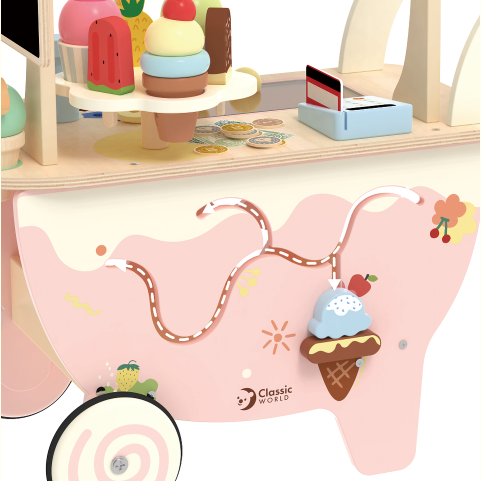 WOODEN ICE CREAM CART by Classic World