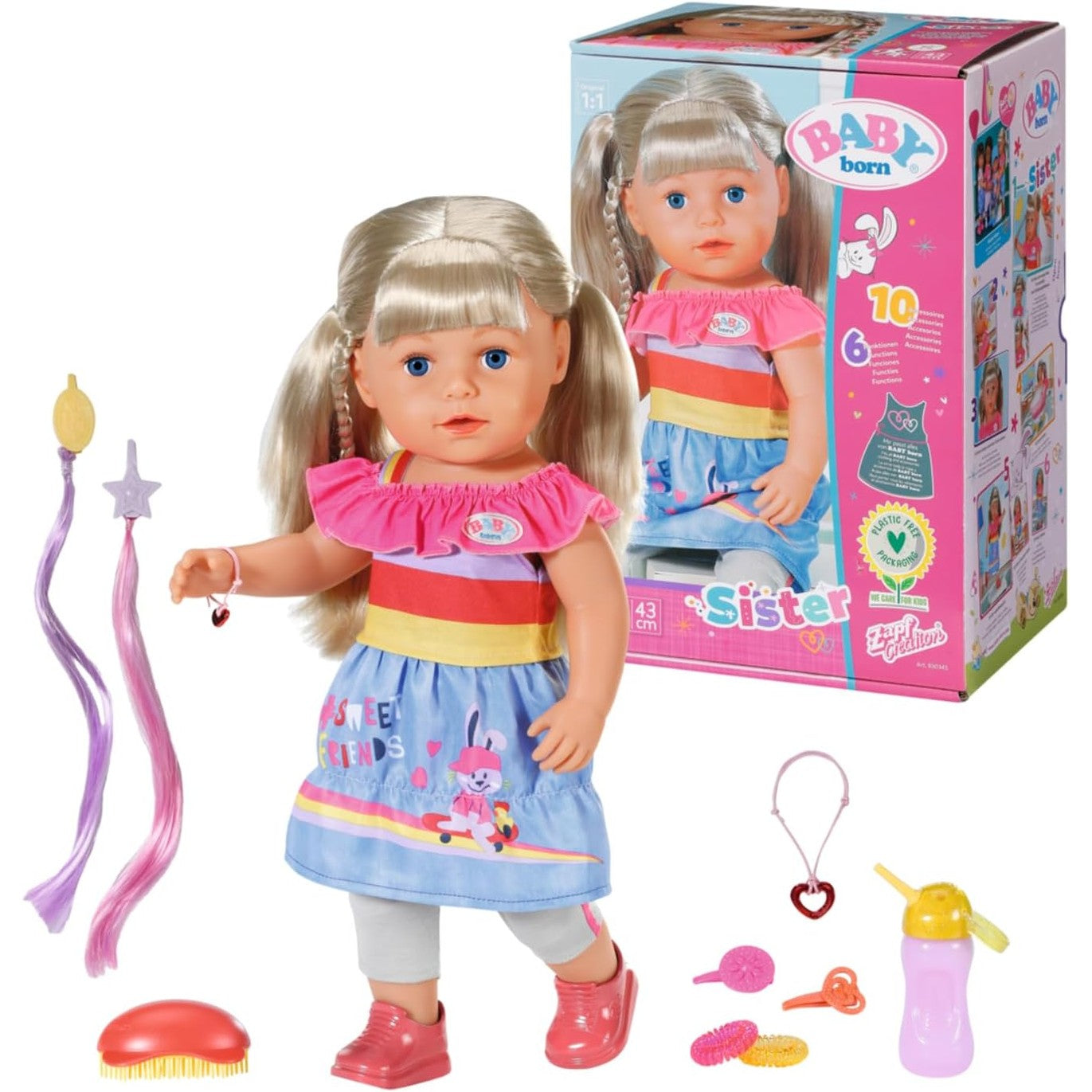 ZAPF CREATION – BABY BORN – SISTER – 43CM by Zapf