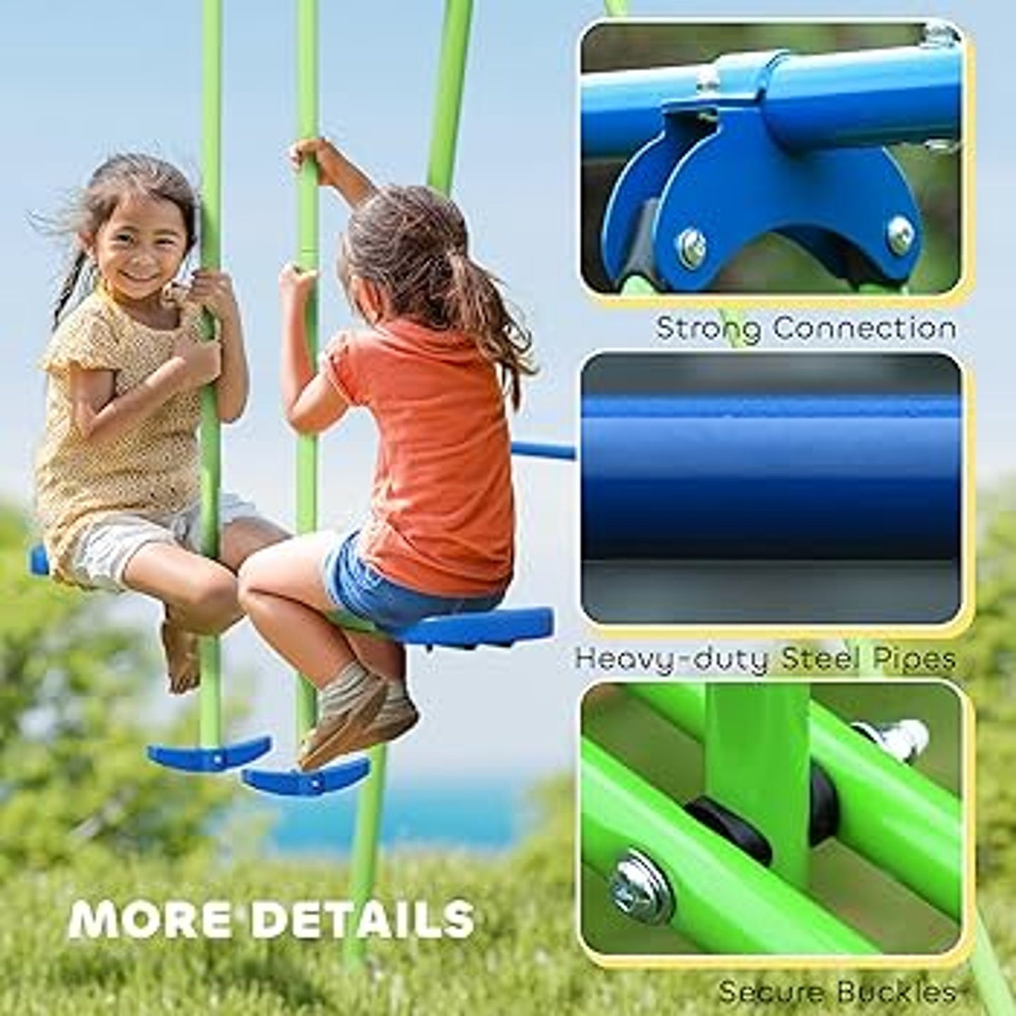 Intex Double Garden Swing with Trapeze and Seesaw by Intex
