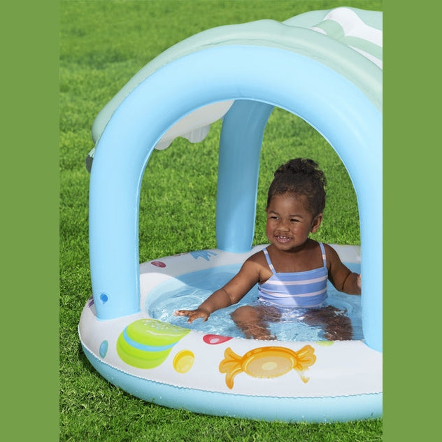 Bestway Sweet Shoppe Shaded Kiddie Inflatable Pool by Bestway