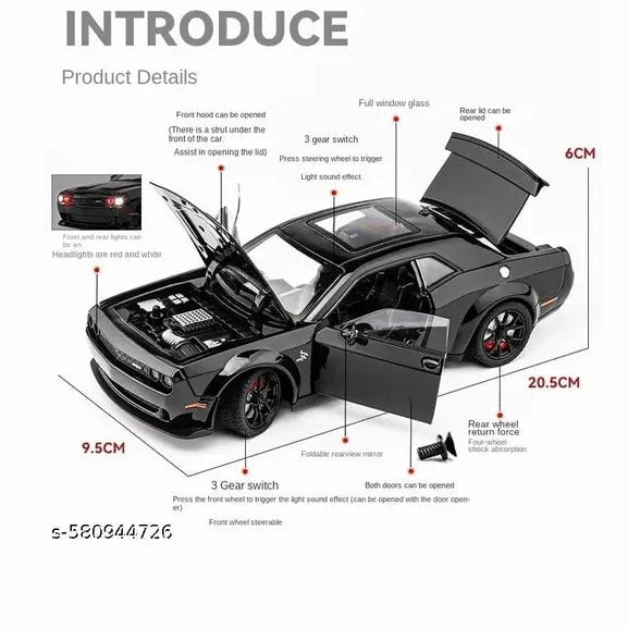 Dodge Challenger SRT 1:24 Die-Cast Car by CHE ZHI