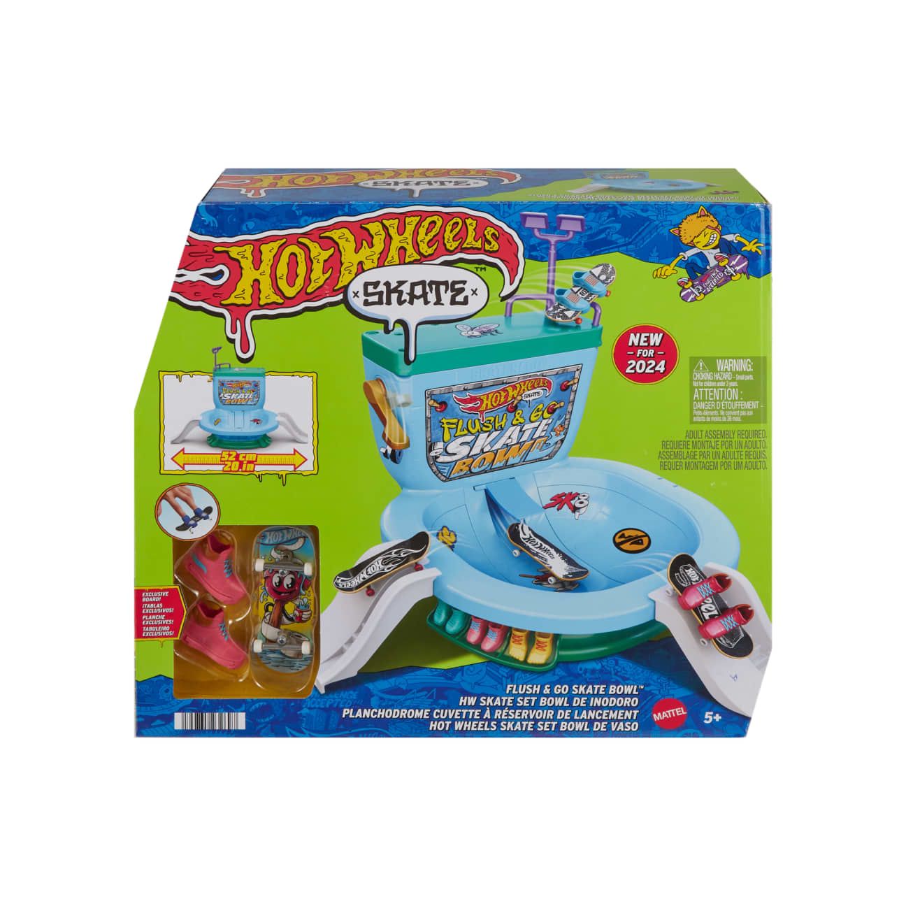 Hot Wheels Skate Flush & Go Skate Bowl Fingerboard