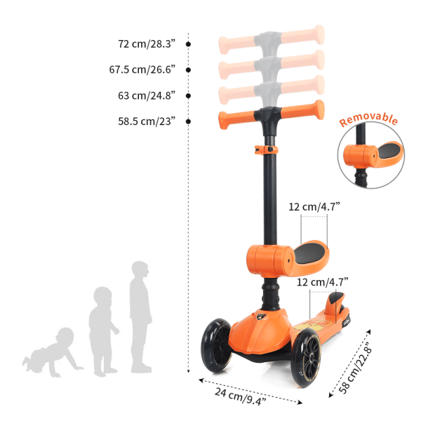 KICK N ROLL 2 IN 1 LAMBORGHINI KID SCOOTER