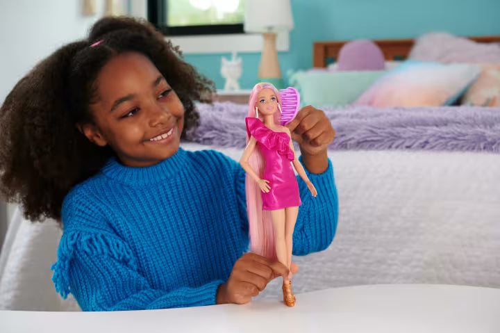 Barbie Fun & Fancy Hair Doll With Extra-Long Colorful Blonde Hair