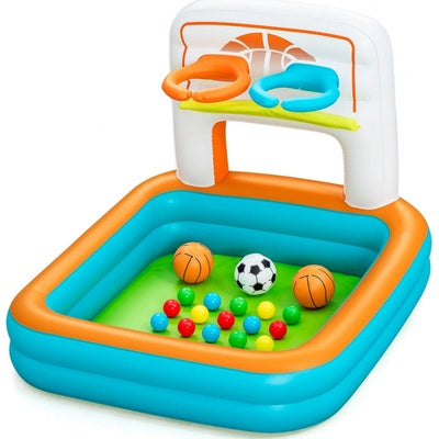 Bestway Inflatable Kids Pool with Hoops and Balls 120x107x84 cm by Bestway