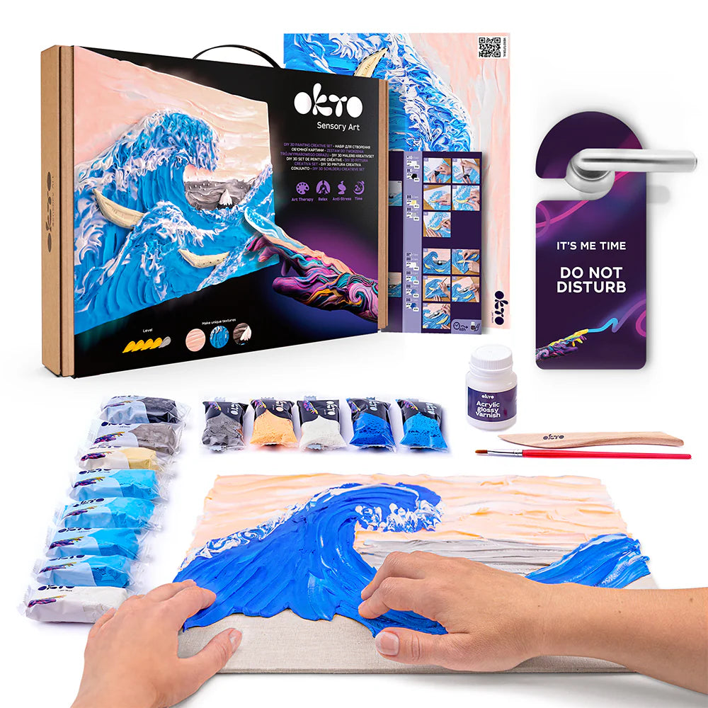 Creative SET " Big wave in Kanagawa " ТМ ОКТО 30*40 сm 10004