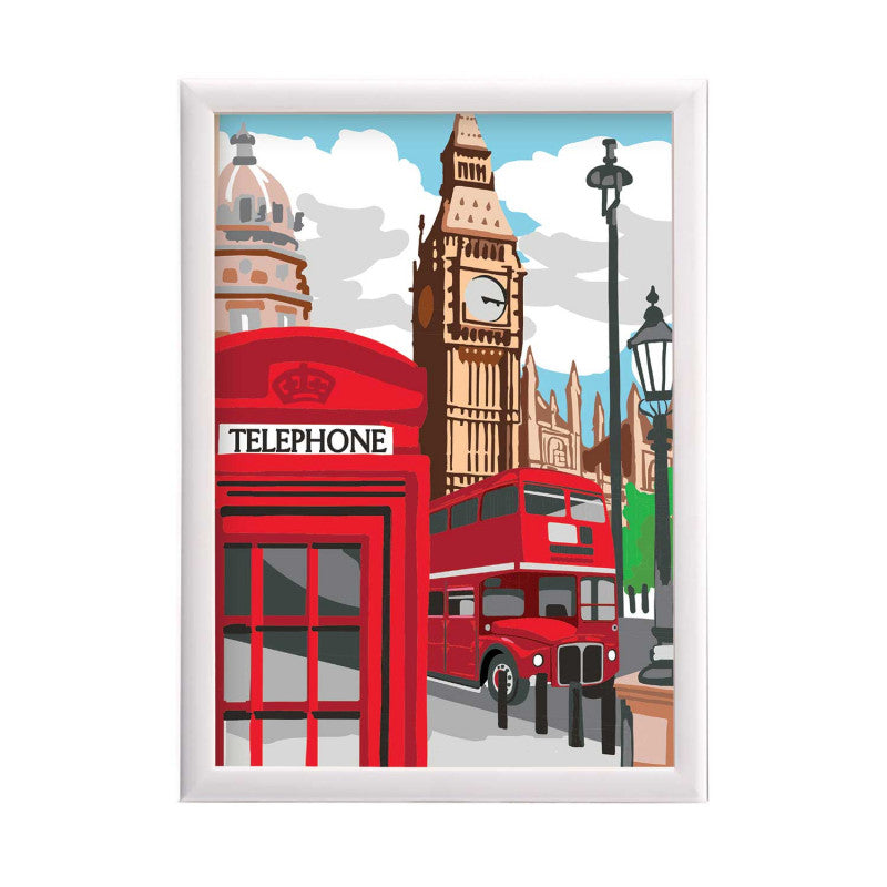 HappiHobbi Paint & Frame Paint by Numbers Majestic London