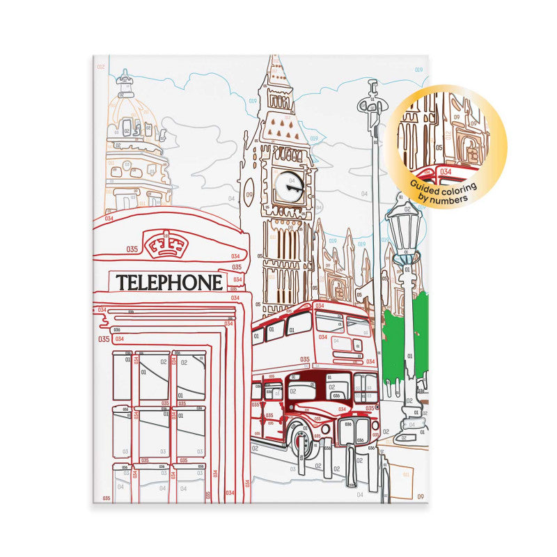 HappiHobbi Paint & Frame Paint by Numbers Majestic London
