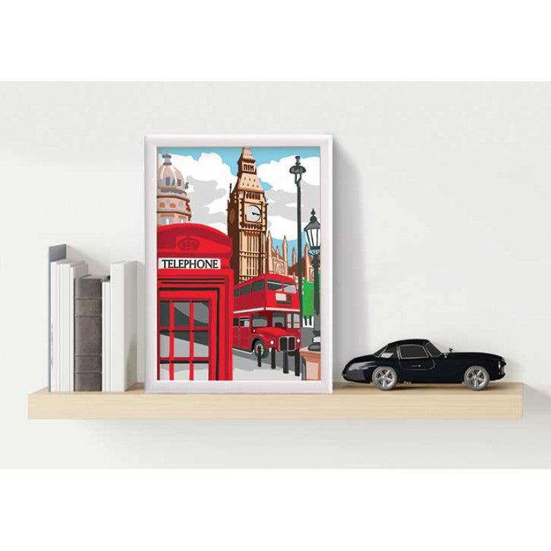 HappiHobbi Paint & Frame Paint by Numbers Majestic London