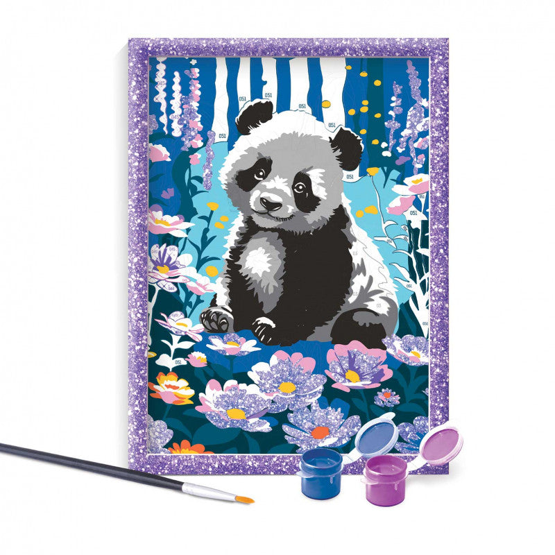 HappiHobbi Paint & Frame Paint by Numbers Dreamy Panda
