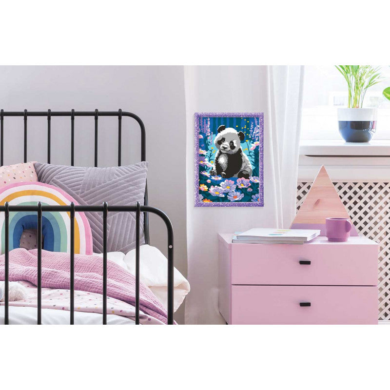 HappiHobbi Paint & Frame Paint by Numbers Dreamy Panda