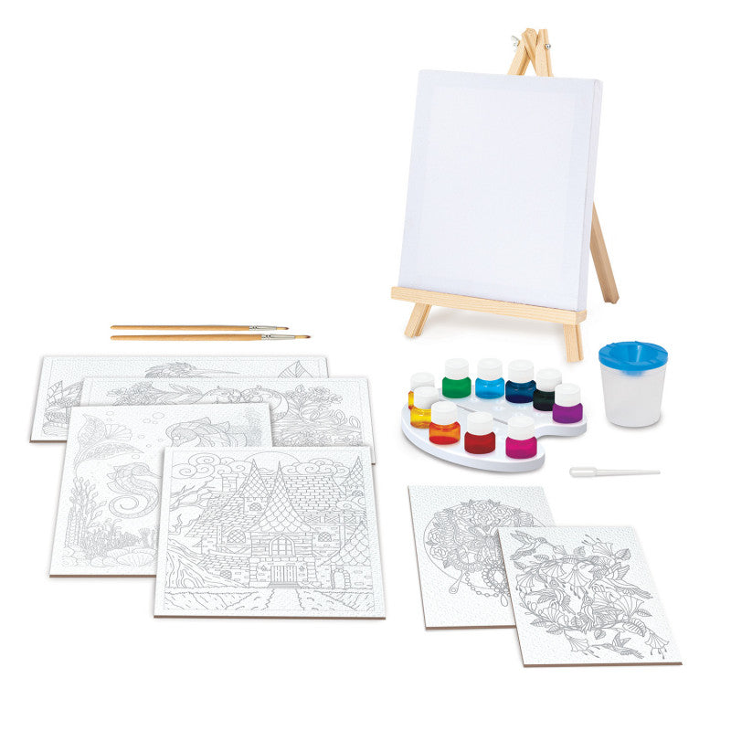 Painting Workshop Aquarelle Drawing Set With Wooden Easel