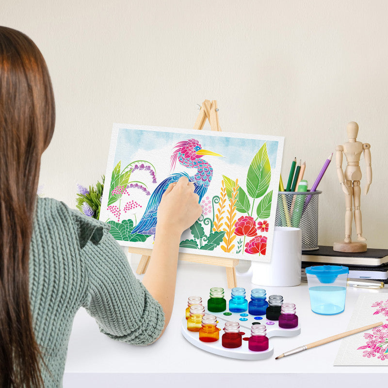 Painting Workshop Aquarelle Drawing Set With Wooden Easel