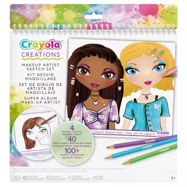 Crayola Makeup Artist Sketch Craft Kit for Kids 8+ by Crayola