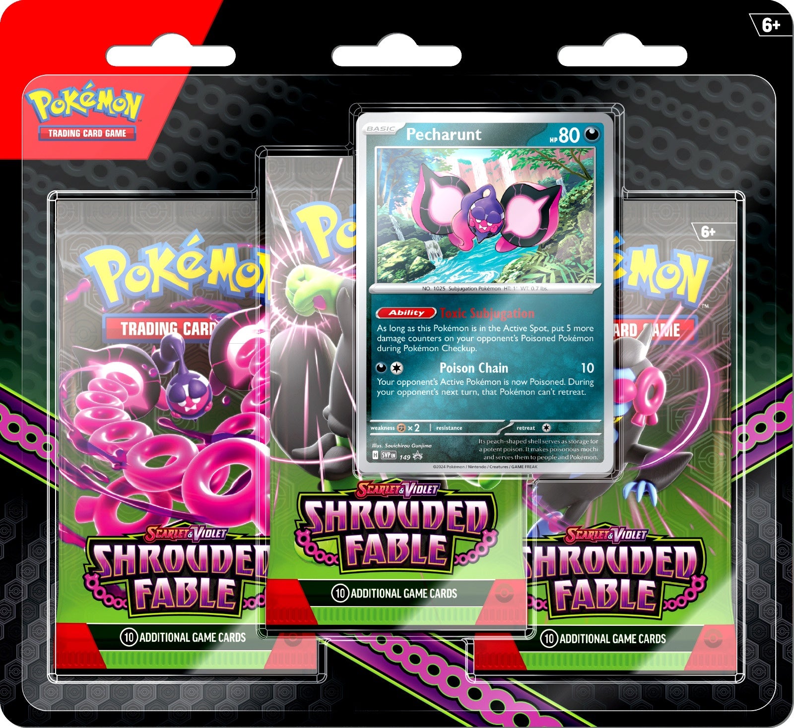 Pokémon TCG Scarlet & Violet Shrouded Fable 3-Pack Blister by Pokémon