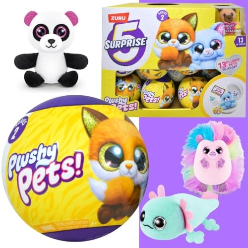 Zuru 5 Surprise Plushy Pets - Collectible Stuffed Toys Series 2 by Zuru