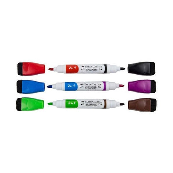 Faber-Castell Double-Sided Whiteboard Set with Markers & Eraser by Faber Castell
