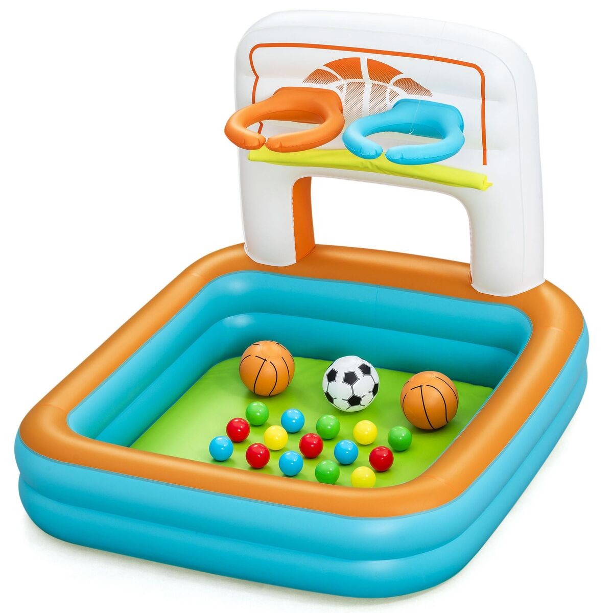 Bestway Inflatable Kids Pool with Hoops and Balls 120x107x84 cm by Bestway