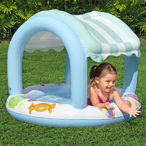 Bestway Sweet Shoppe Shaded Kiddie Inflatable Pool by Bestway