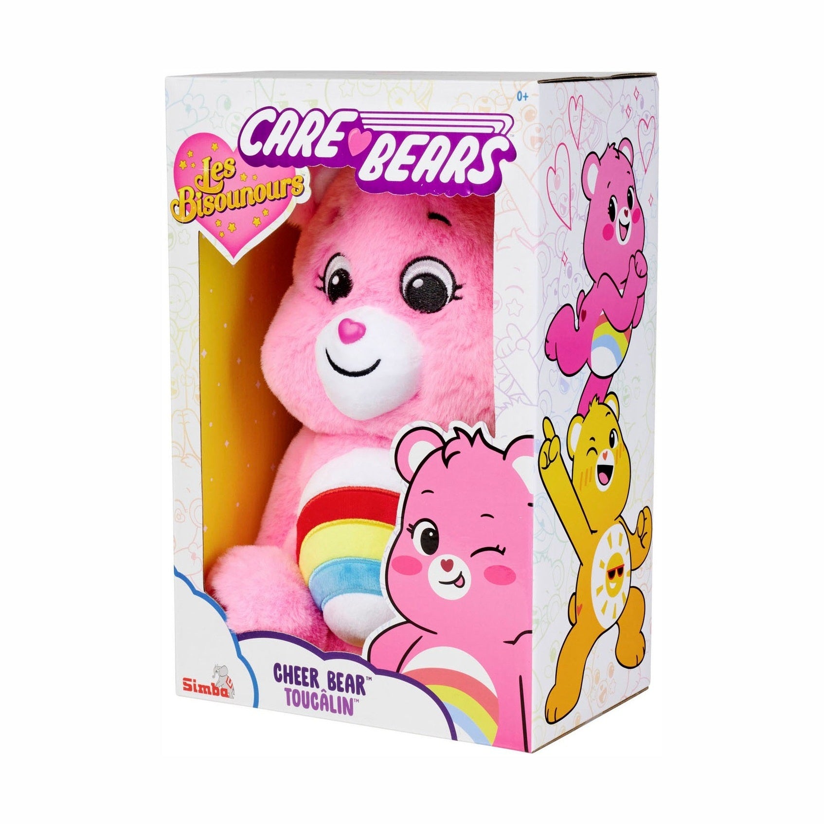 Simba 6305878000 - Glücksbärchi Hurrabärchi 35cm Care Bears Plüschfigur Rosa by Simba
