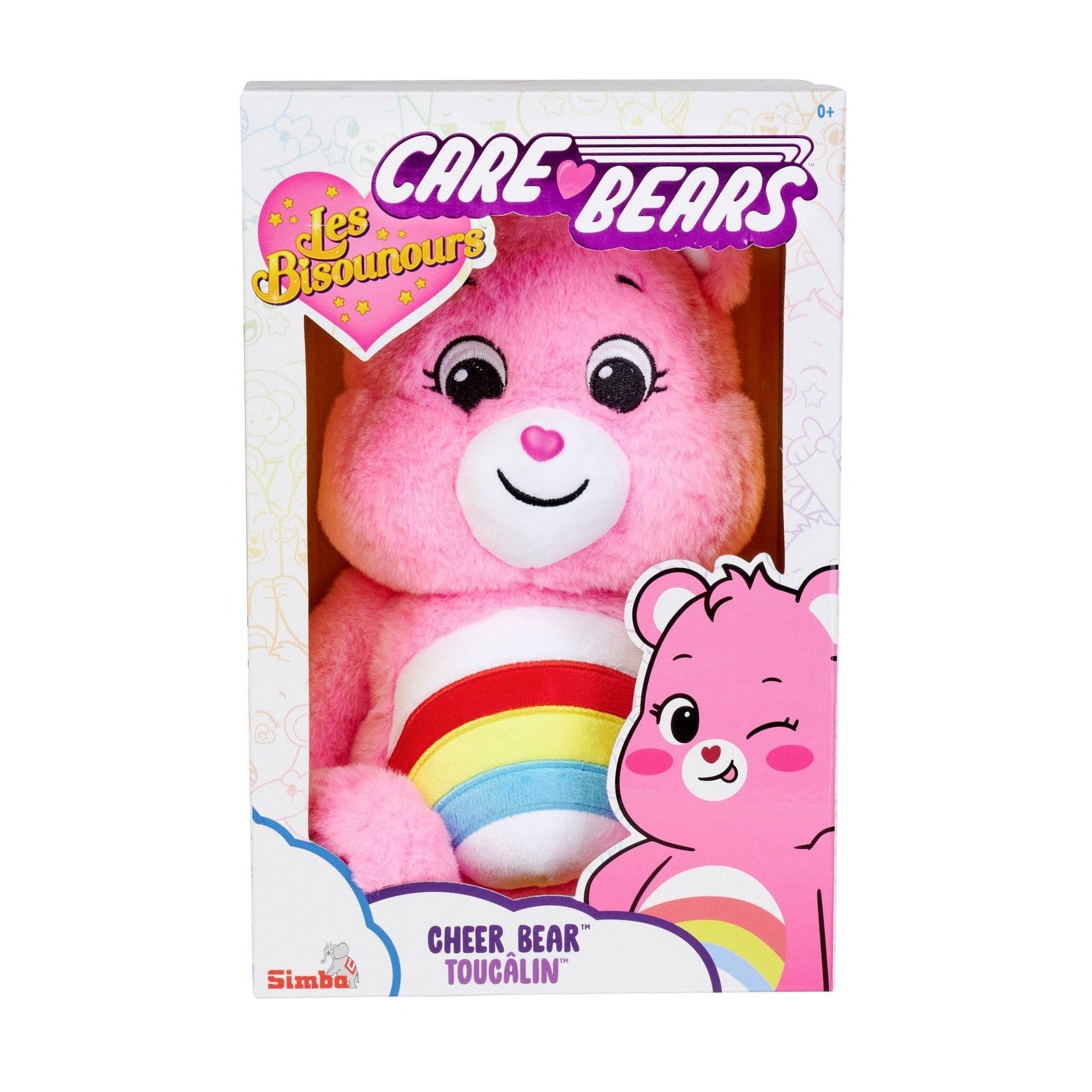 Simba 6305878000 - Glücksbärchi Hurrabärchi 35cm Care Bears Plüschfigur Rosa by Simba