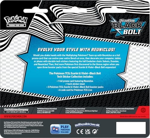 Pokémon TCG Scarlet & Violet Black Bolt Tech Sticker Collection by Pokémon