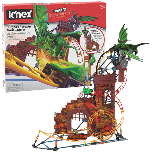 K'NEX Dragon's Revenge Roller Coaster Set, 578 Parts by K'NEX