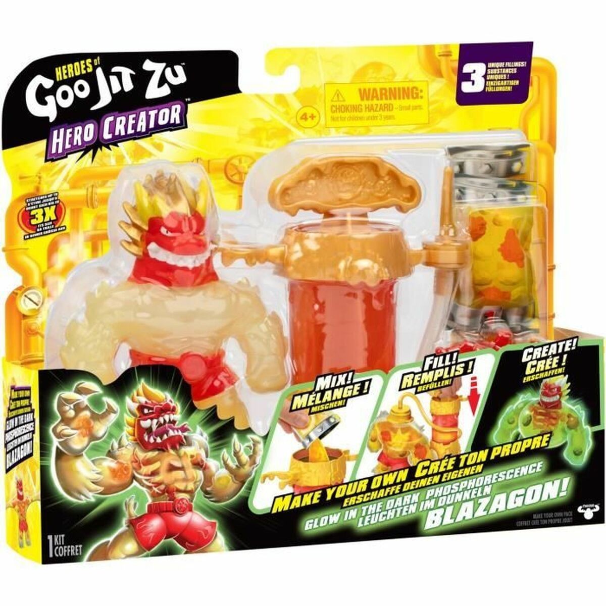 Goo Jit Zu Blazagon Hero Creator Figure Set Glow-in-the-Dark by Goo Jit Zu