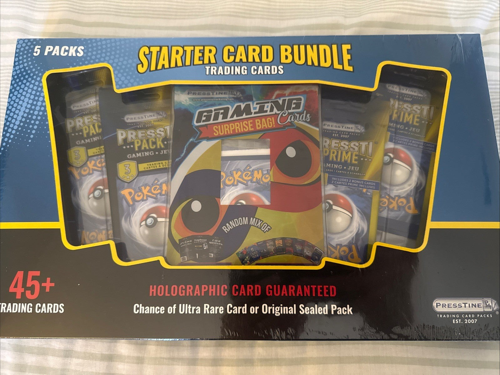 Presstine Starter Card Bundle with 45 Cards, 4 Holo/Rare by NEW LAND