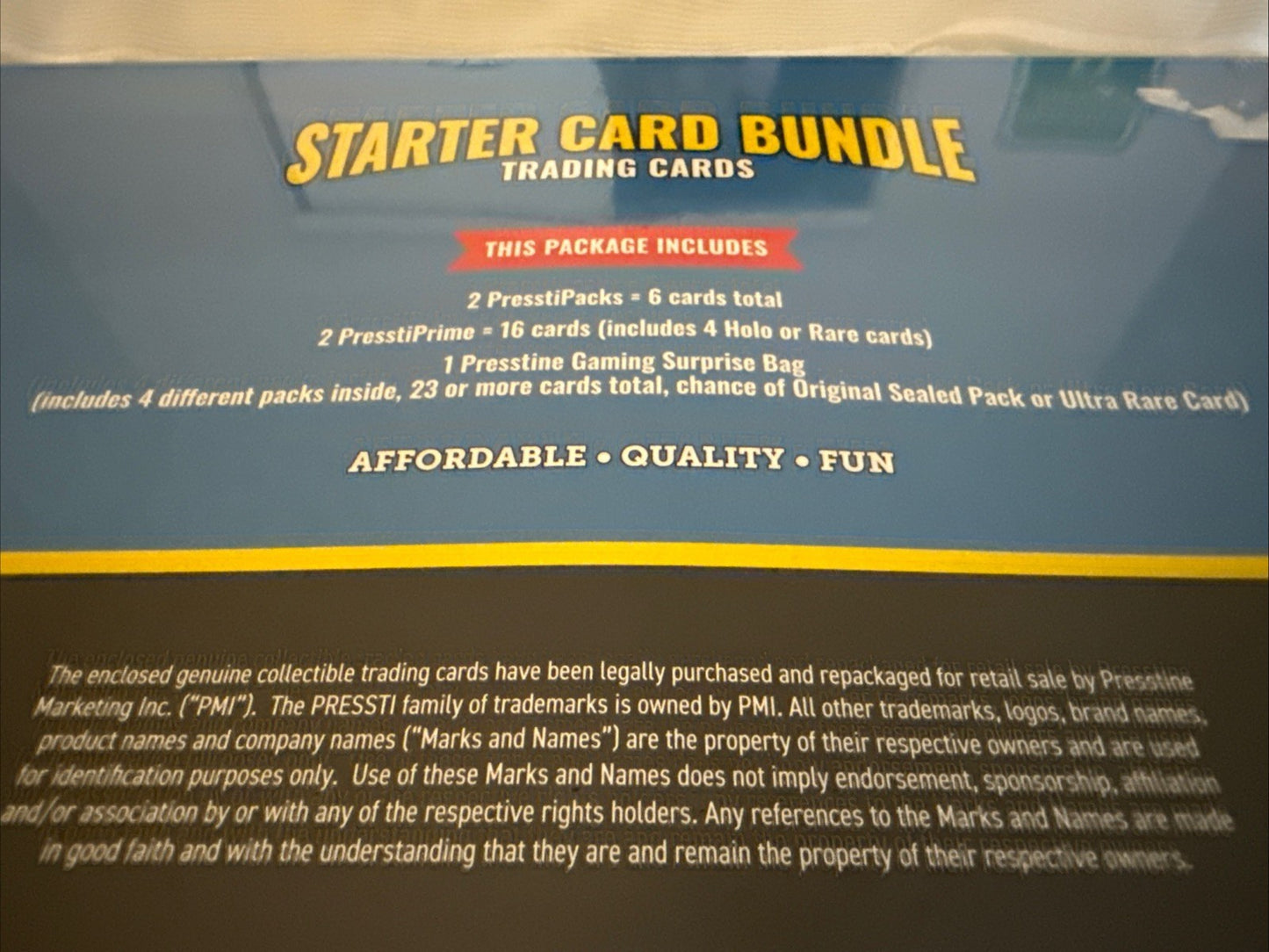 Presstine Starter Card Bundle with 45 Cards, 4 Holo/Rare by NEW LAND