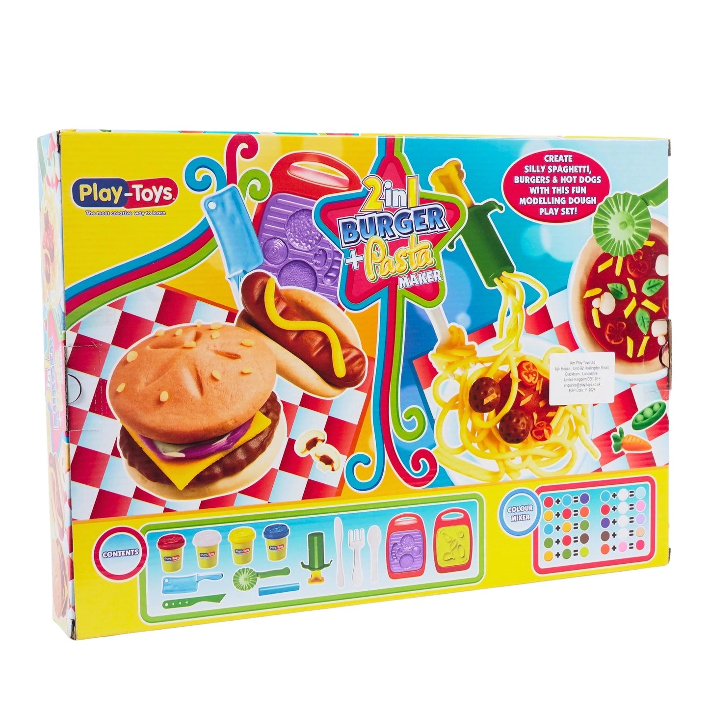 2-in-1 Burger & Pasta Maker Dough Set