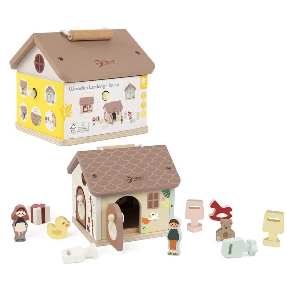 CLASSIC WORLD   WOODEN LOCKING HOUSE