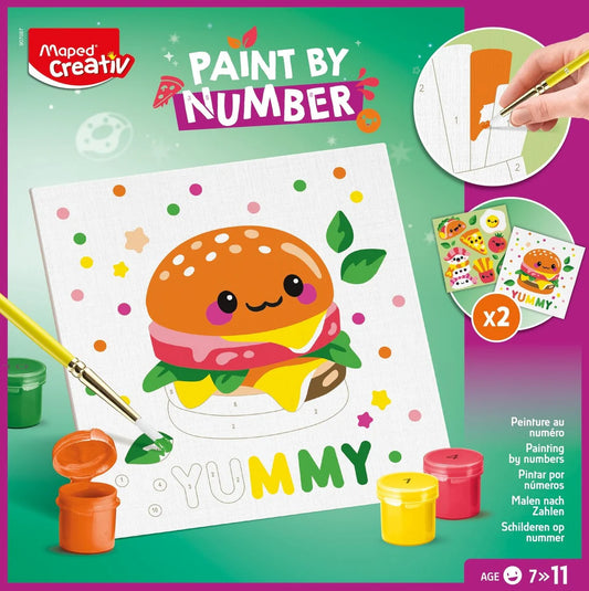 Burger paint by number - Maped Creativ