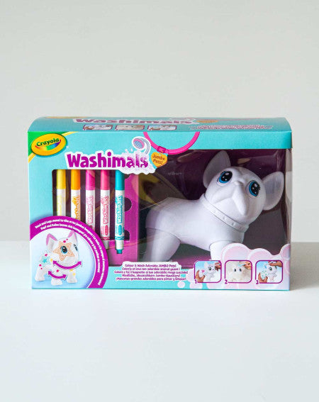Crayola Washimals Posable Jumbo Pet with 5 Washable Markers by Crayola