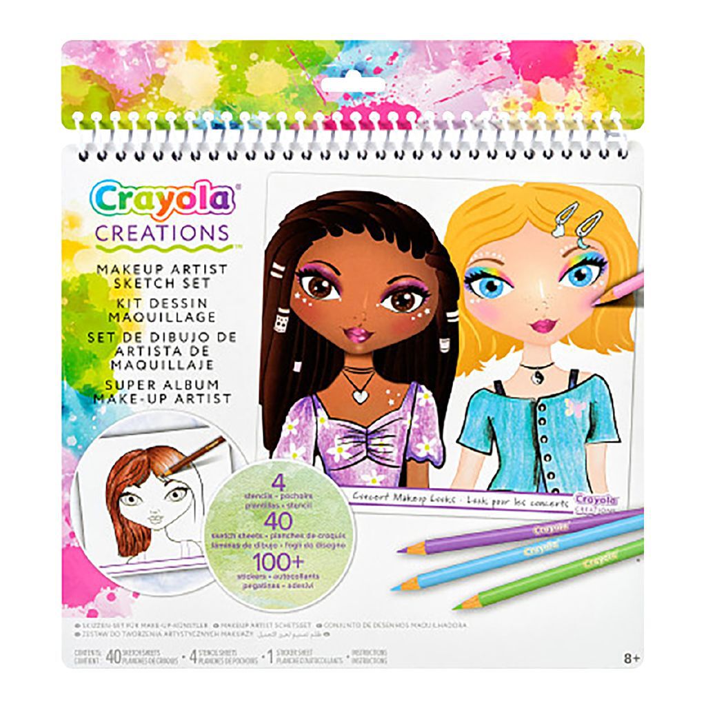 Crayola Makeup Artist Sketch Craft Kit for Kids 8+ by Crayola