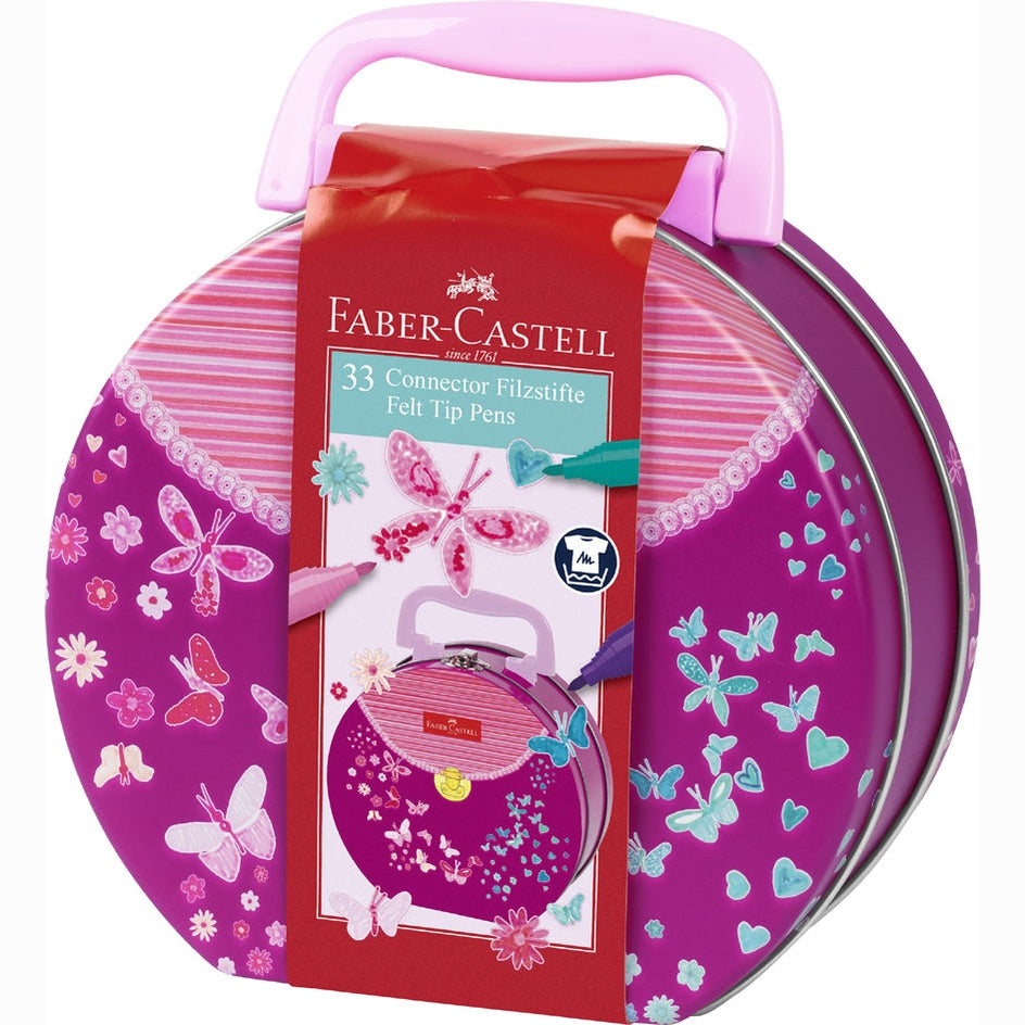 Faber-Castell Connector Pen Gift Set Tin of 33 Handbag by Faber Castell