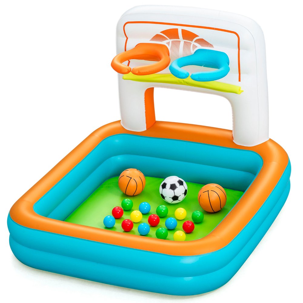 Bestway Inflatable Kids Pool with Hoops and Balls 120x107x84 cm by Bestway