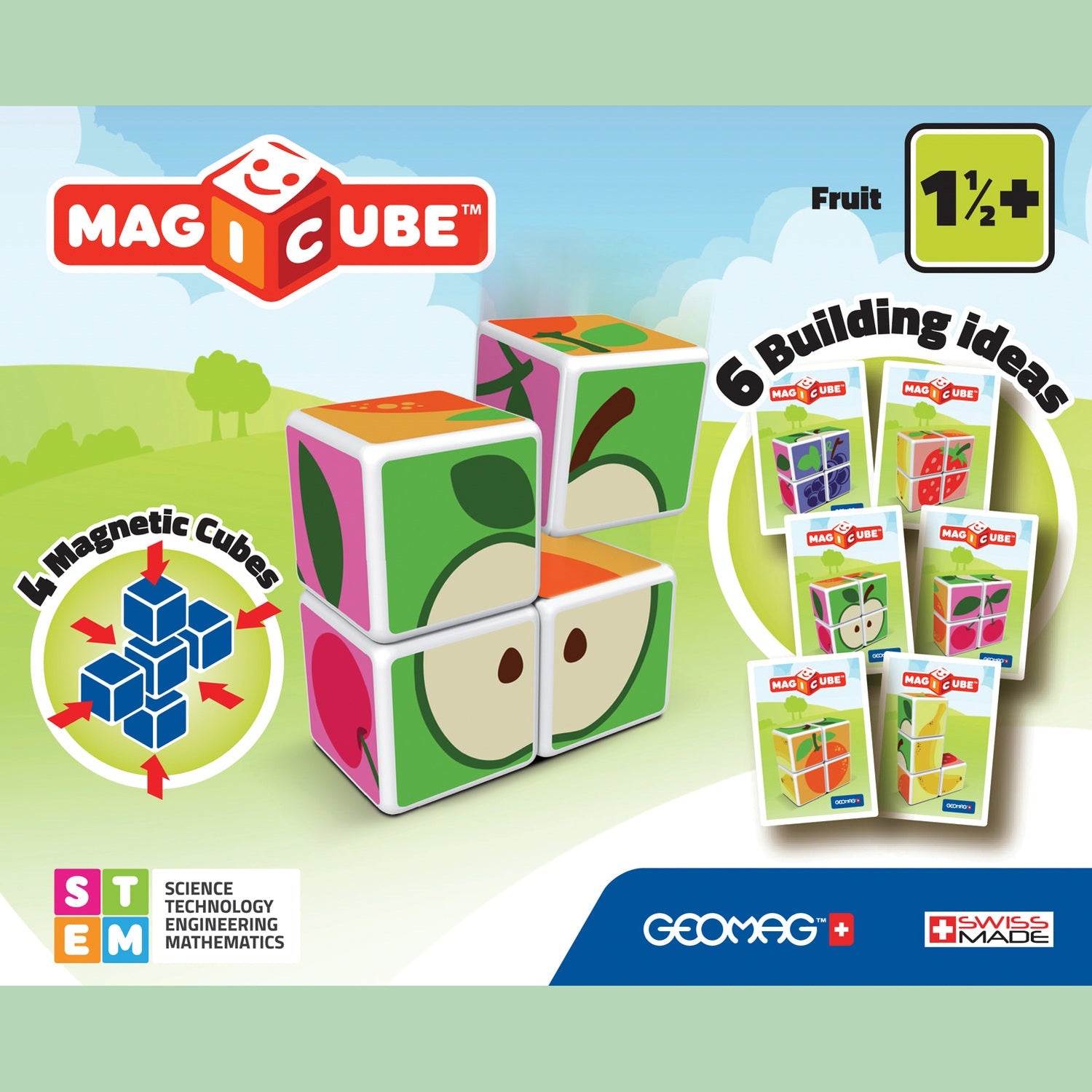 Geomag Magicube Fruit Building Set, Size 6 by Geomag