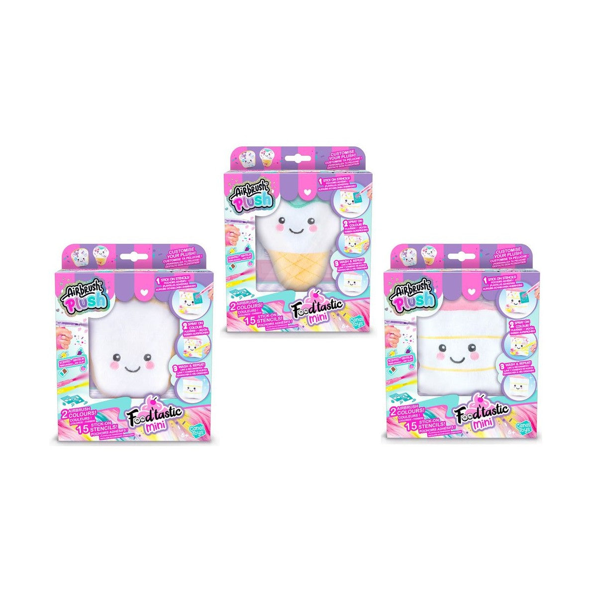 Canal Toys Airbrush Plush Food’tastic Mini by Canal Toys
