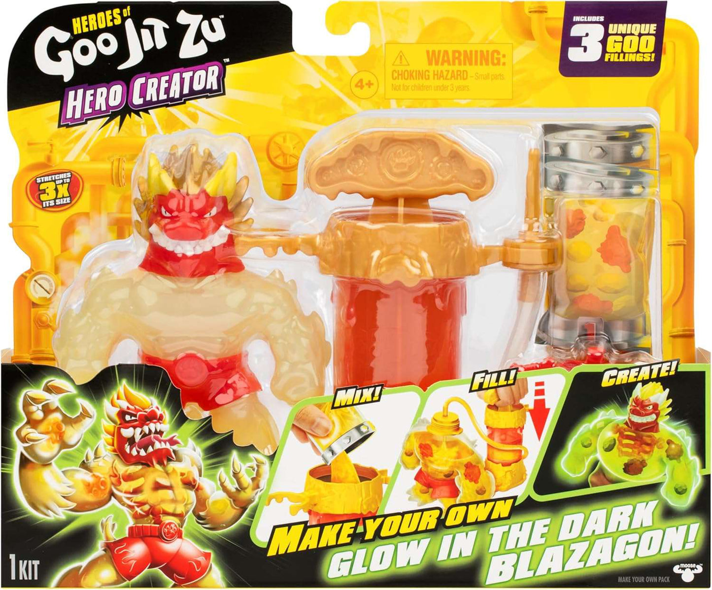Goo Jit Zu Blazagon Hero Creator Figure Set Glow-in-the-Dark by Goo Jit Zu