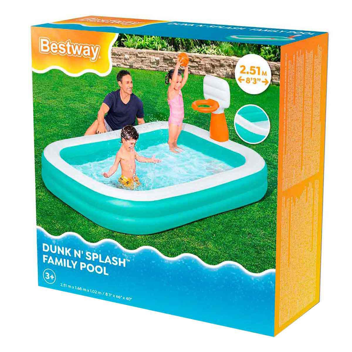 Bestway Dunk N Splash Family Pool 251x168x102cm by Bestway