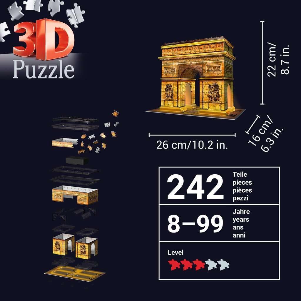 3D PUZZLE ARC DE TRIOMPHE NIGHT EDITION by Ravensburger