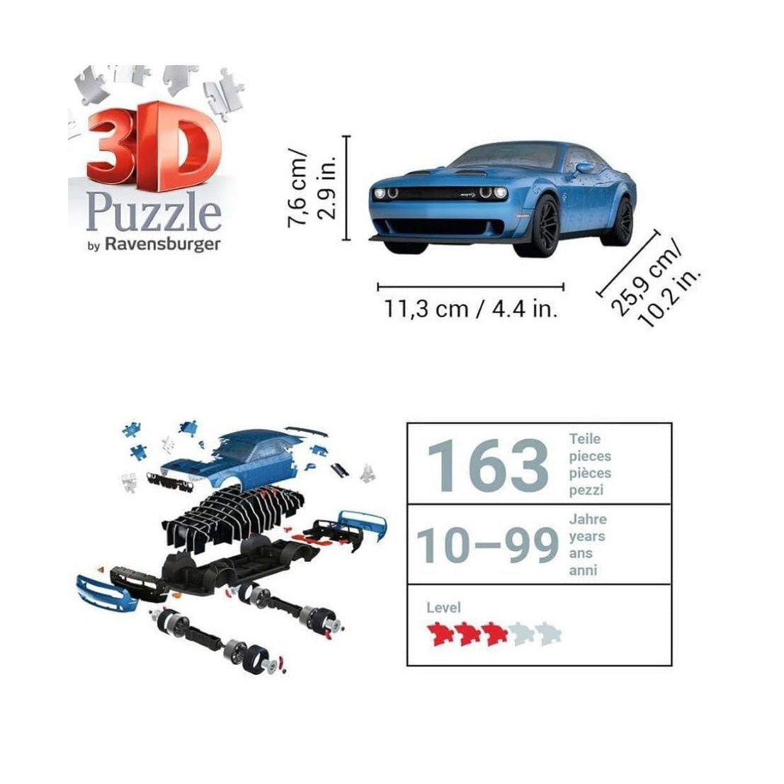 3D PUZZLE DODGE CHALLENGER SRT by Ravensburger