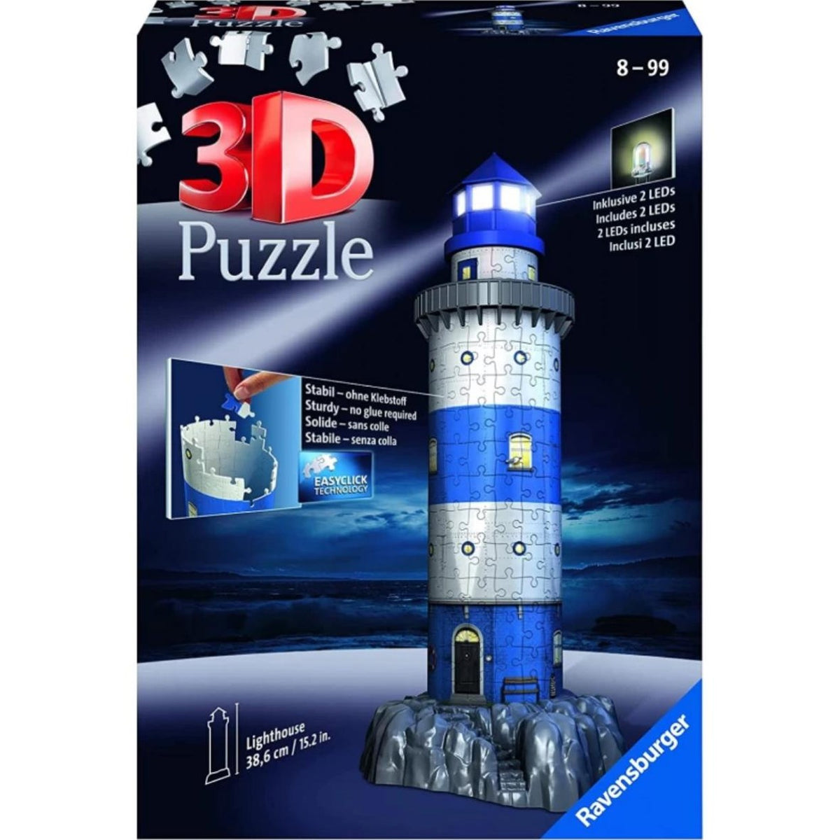 3D PUZZLE LIGHTHOUSE NIGHT EDITION by Ravensburger