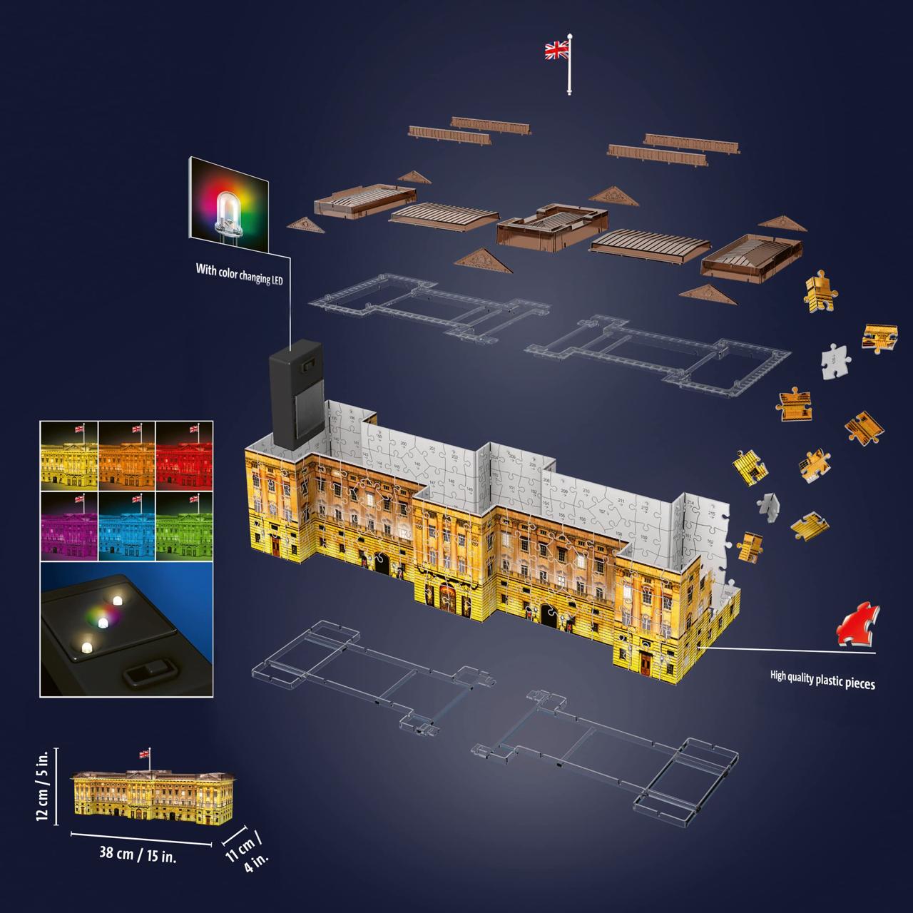 Ravensburger 3D Puzzle London's Buckingham Palace Night Edition by Ravensburger