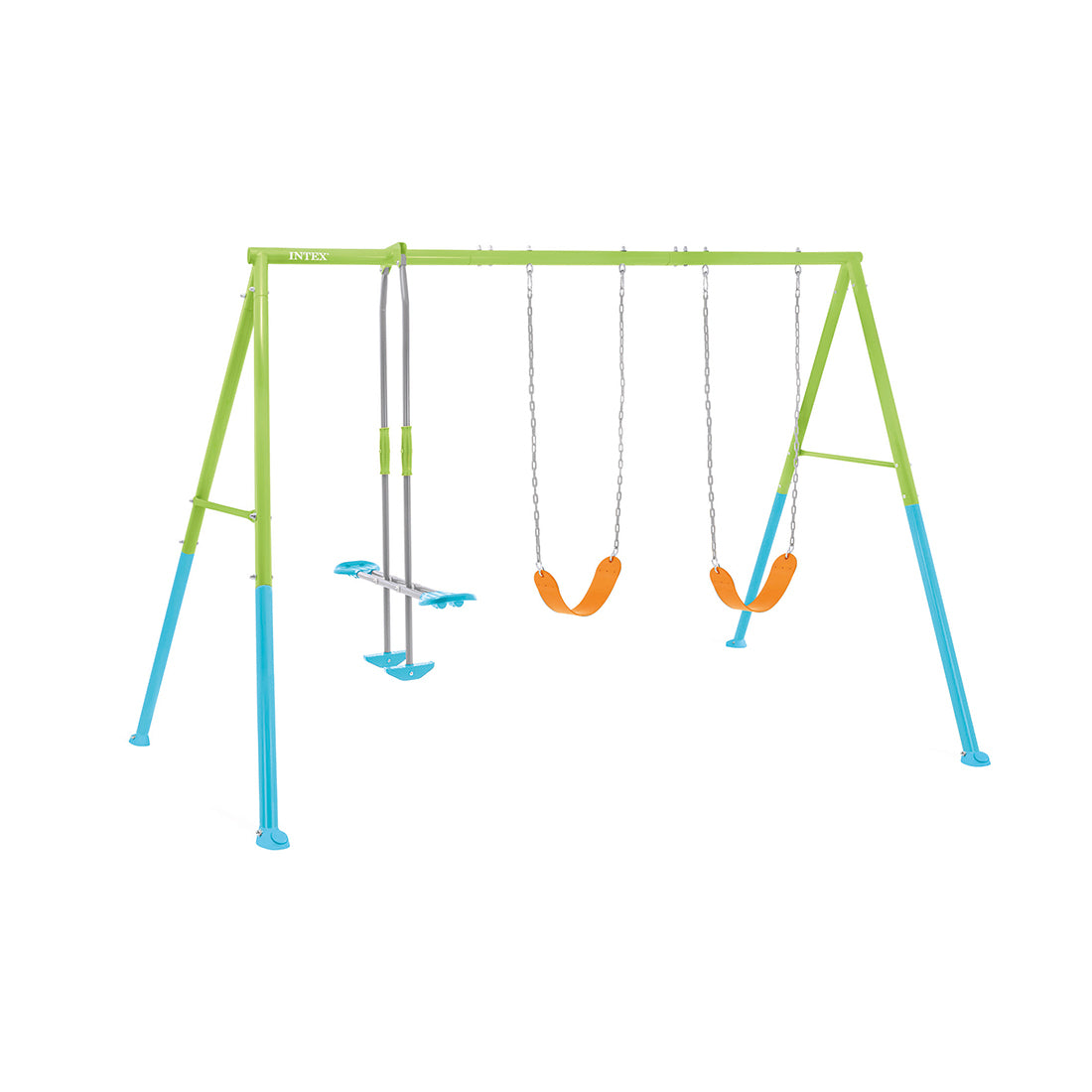 Intex Double Swing Set with Seesaw for Kids by Intex