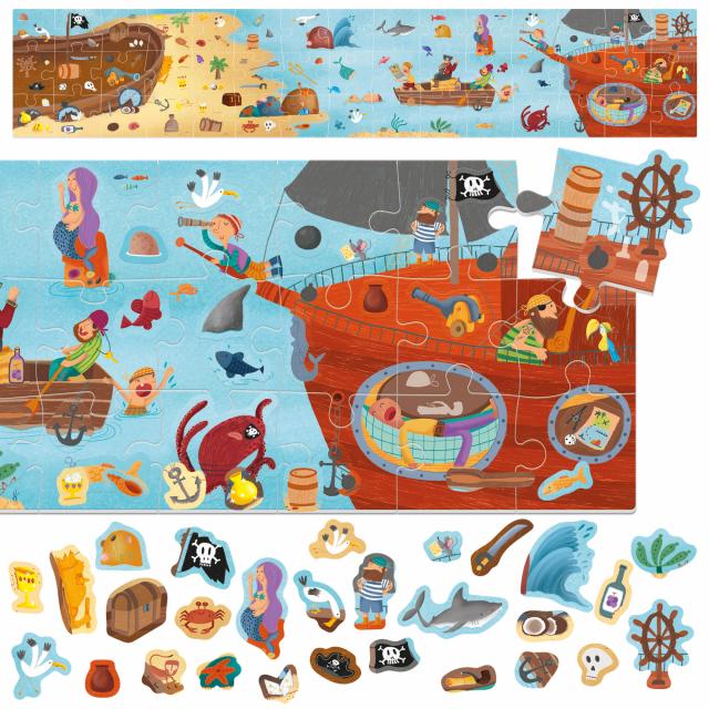 HEADU PUZZLE & STICKERS THE PIRATES