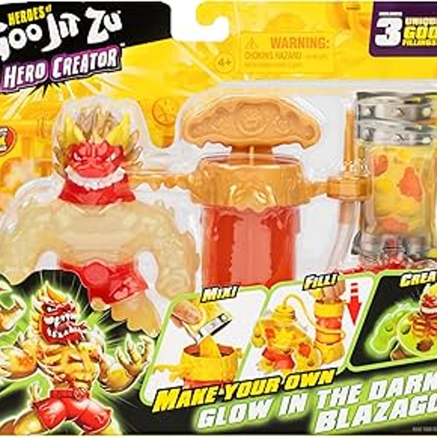 Goo Jit Zu Blazagon Hero Creator Figure Set Glow-in-the-Dark by Goo Jit Zu