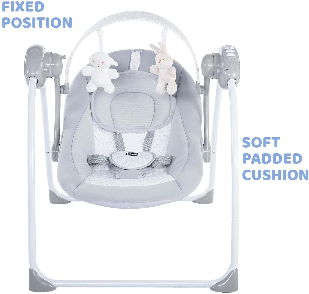 Chicco Relax & Play Swing for Babies, Cool Grey